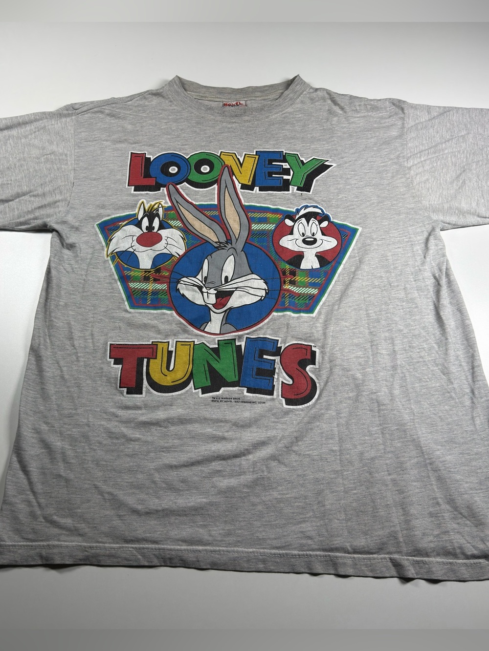 Vintage 90s Warner Bros. Looney Tunes Bugs Bunny Multicolour By Novel Teez XL